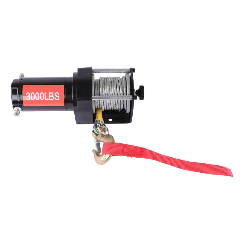 DURAFORCE IP55 Waterproof Electric Winch 3000lbs with 3/16in x 32ft 7 Strand Steel Cable