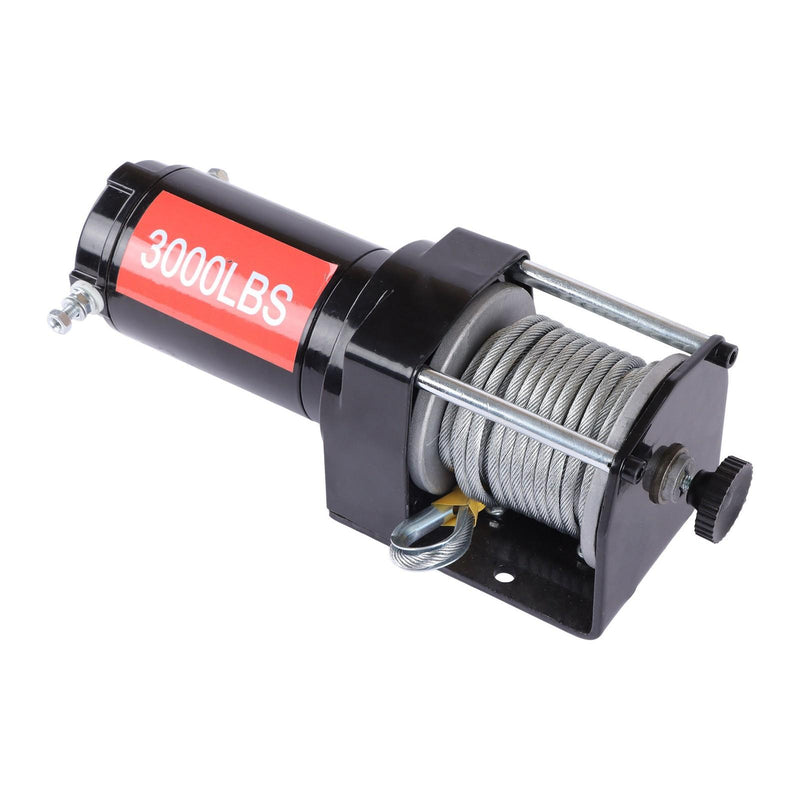 DURAFORCE IP55 Waterproof Electric Winch 3000lbs with 3/16in x 32ft 7 Strand Steel Cable