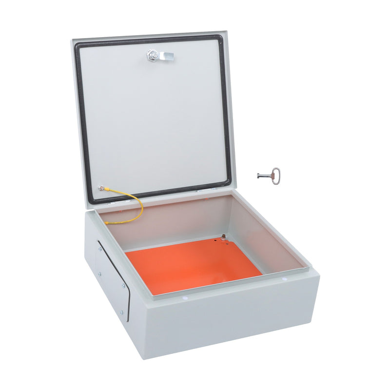 DURAFORCE 16x16x6" Electrical Enclosure Carbon Steel IP65 Wall Mount Junction Box w/ Lock