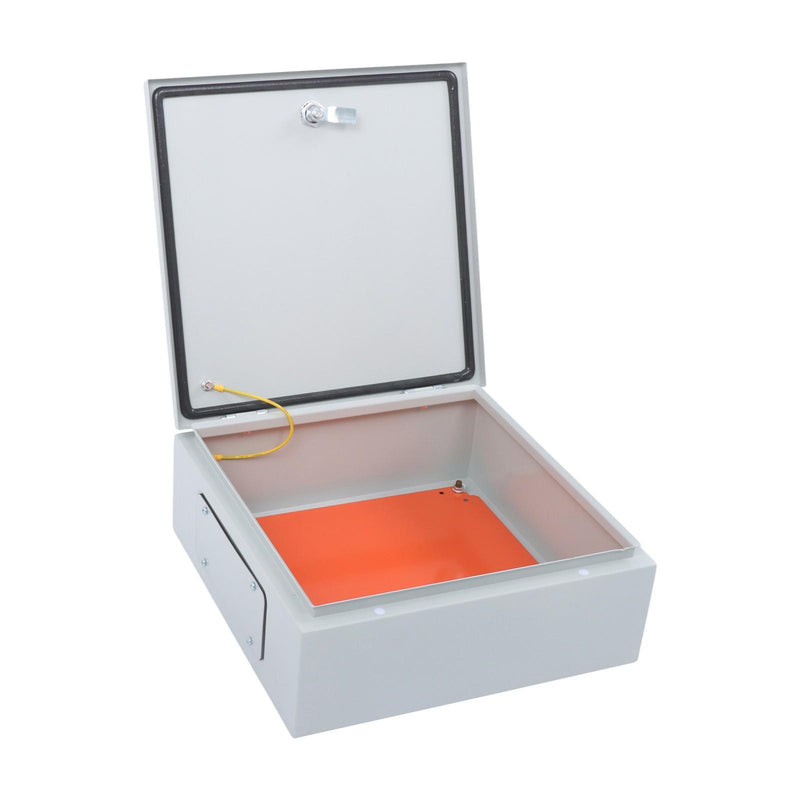 DURAFORCE 16x16x6" Electrical Enclosure Carbon Steel IP65 Wall Mount Junction Box w/ Lock