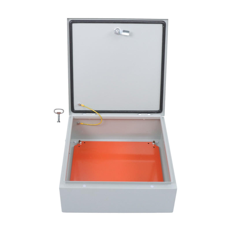 DURAFORCE 16x16x6" Electrical Enclosure Carbon Steel IP65 Wall Mount Junction Box w/ Lock