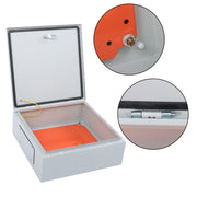 DURAFORCE 16x16x6" Electrical Enclosure Carbon Steel IP65 Wall Mount Junction Box w/ Lock