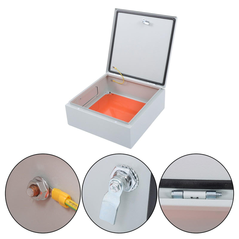 DURAFORCE 16x16x6" Electrical Enclosure Carbon Steel IP65 Wall Mount Junction Box w/ Lock