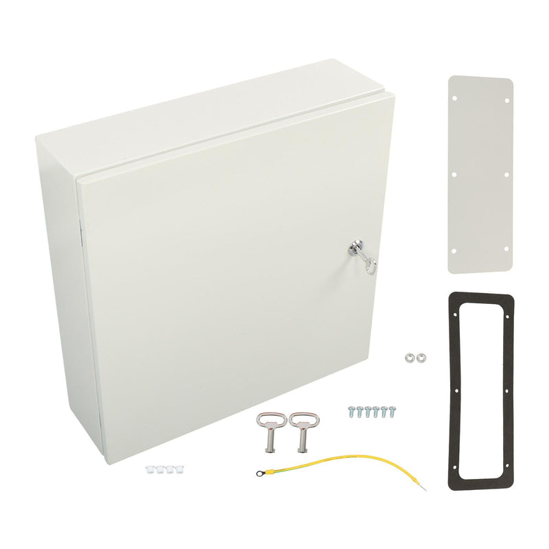 DURAFORCE Wall-Mount 20"x20"x6" NEMA 4X IP65 Carbon Steel Junction Box with Lock