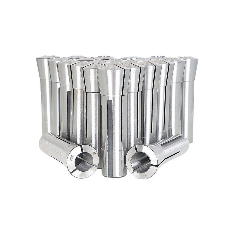 DURAFORCE 23 pcs R8 Collet Set Fractional 1/16" to 3/4" High Precision