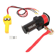 DURAFORCE 12VDC/1.3HP 2500lbs Electric Winch Synthetic Rope Nylon Towing Winches ATV UTV