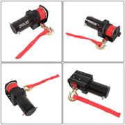 DURAFORCE 12VDC/1.3HP 2500lbs Electric Winch Synthetic Rope Nylon Towing Winches ATV UTV