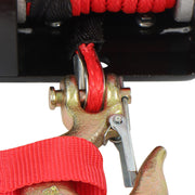 DURAFORCE 12VDC/1.3HP 2500lbs Electric Winch Synthetic Rope Nylon Towing Winches ATV UTV