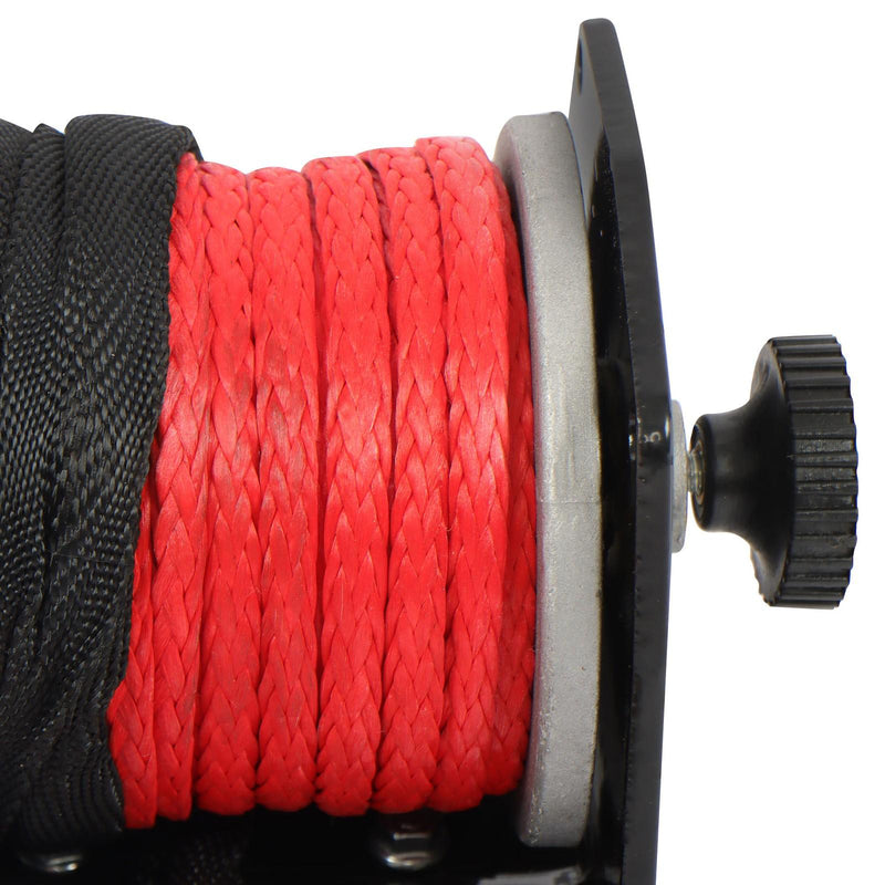 DURAFORCE 12VDC/1.3HP 2500lbs Electric Winch Synthetic Rope Nylon Towing Winches ATV UTV