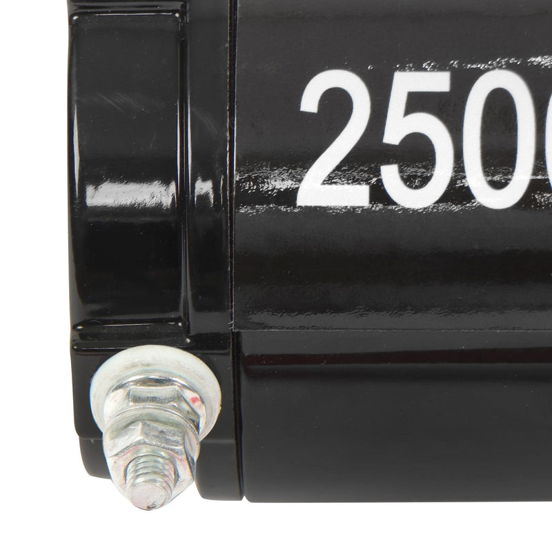 DURAFORCE 12VDC/1.3HP 2500lbs Electric Winch Synthetic Rope Nylon Towing Winches ATV UTV