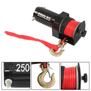 DURAFORCE 12VDC/1.3HP 2500lbs Electric Winch Synthetic Rope Nylon Towing Winches ATV UTV