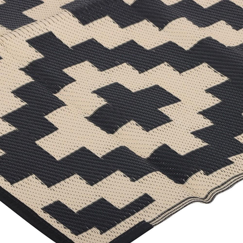 DURAFORCE Waterproof Outdoor Rug 8x10 ft Outdoor Plastic Straw Rug For Camping RV Deck
