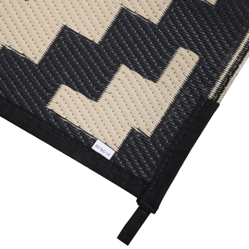 DURAFORCE Waterproof Outdoor Rug 8x10 ft Outdoor Plastic Straw Rug For Camping RV Deck