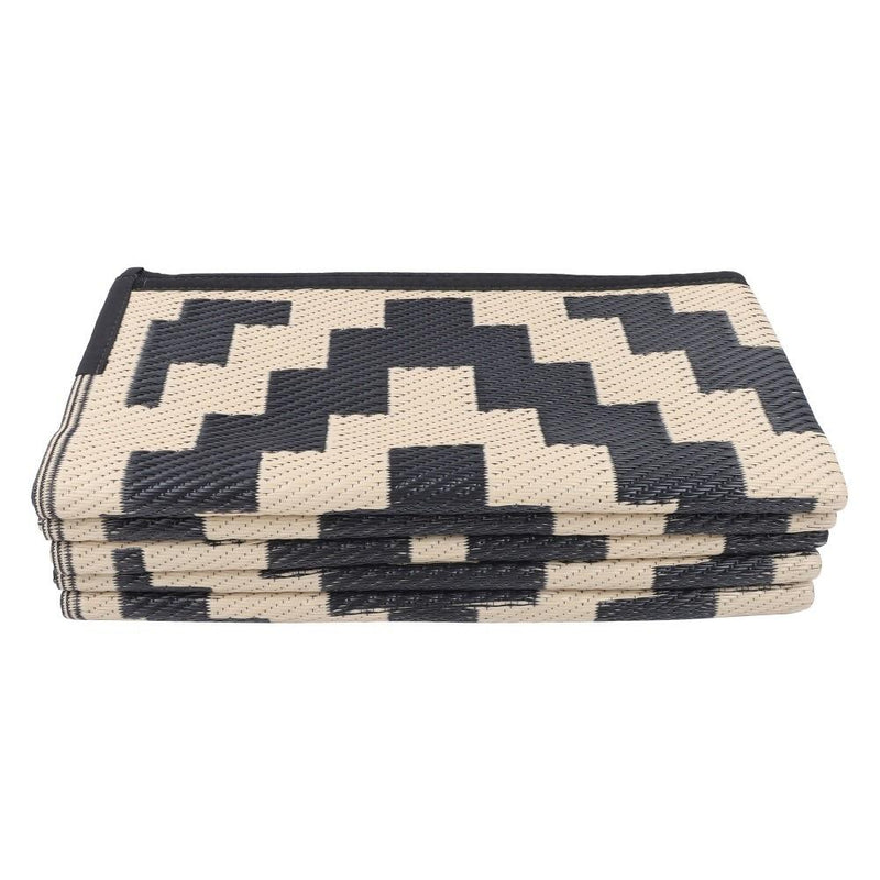 DURAFORCE Waterproof Outdoor Rug 8x10 ft Outdoor Plastic Straw Rug For Camping RV Deck