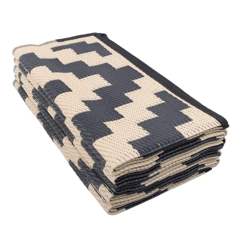DURAFORCE Waterproof Outdoor Rug 8x10 ft Outdoor Plastic Straw Rug For Camping RV Deck