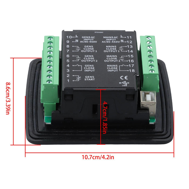 DURAFORCE ATS320AC Controller Panel Generator ATS Automatic Transfer Switch With USB