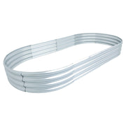 DURAFORCE 2Pcs 8×4×1 ft Galvanized Raised Garden Bed Kit Raised Garden Boxes Outdoor Oval