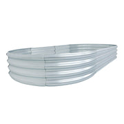 DURAFORCE 2Pcs 8×4×1 ft Galvanized Raised Garden Bed Kit Raised Garden Boxes Outdoor Oval