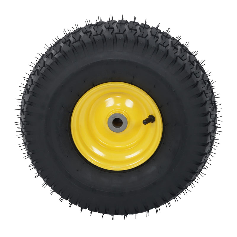 DURAFORCE 15x6.00-6 Inch Lawn Mower Tire & Wheel 3/4" Axle, 3" Hub Inflated Tires 2-Pack