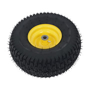 DURAFORCE 15x6.00-6 Inch Lawn Mower Tire & Wheel 3/4" Axle, 3" Hub Inflated Tires 2-Pack