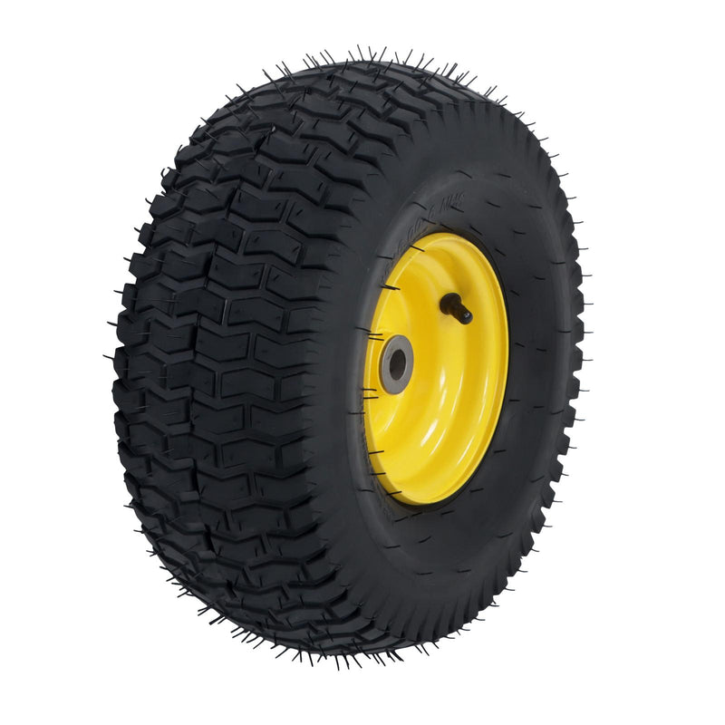 DURAFORCE 15x6.00-6 Inch Lawn Mower Tire & Wheel 3/4" Axle, 3" Hub Inflated Tires 2-Pack