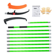 DURAFORCE 30 Feet Tree Pole Pruner Durable Tree Trimmers Handle Manual Branches Green