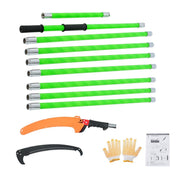 DURAFORCE 30 Feet Tree Pole Pruner Durable Tree Trimmers Handle Manual Branches Green