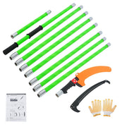 DURAFORCE 30 Feet Tree Pole Pruner Durable Tree Trimmers Handle Manual Branches Green