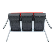 DURAFORCE Red 3 Holes Chicken Ducks Eggs Nesting Boxes With Metal Legs Chicken Laying Box