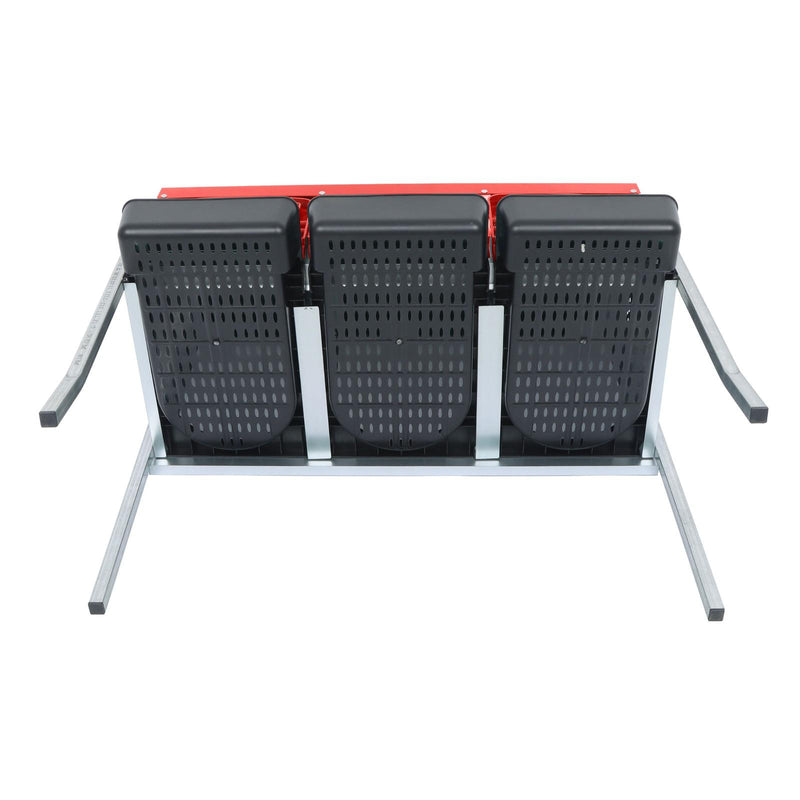 DURAFORCE Red 3 Holes Chicken Ducks Eggs Nesting Boxes With Metal Legs Chicken Laying Box
