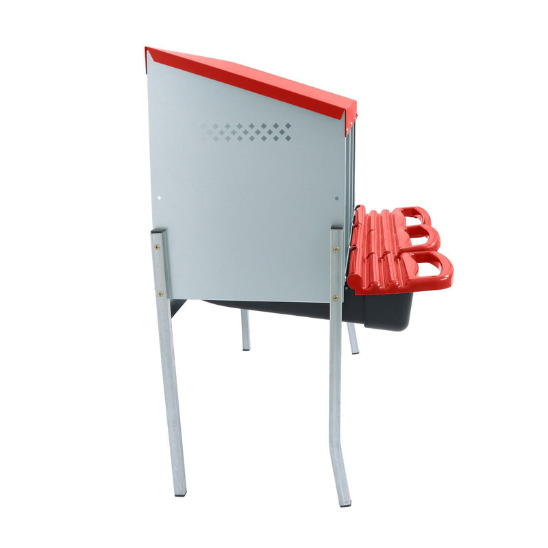 DURAFORCE Red 3 Holes Chicken Ducks Eggs Nesting Boxes With Metal Legs Chicken Laying Box