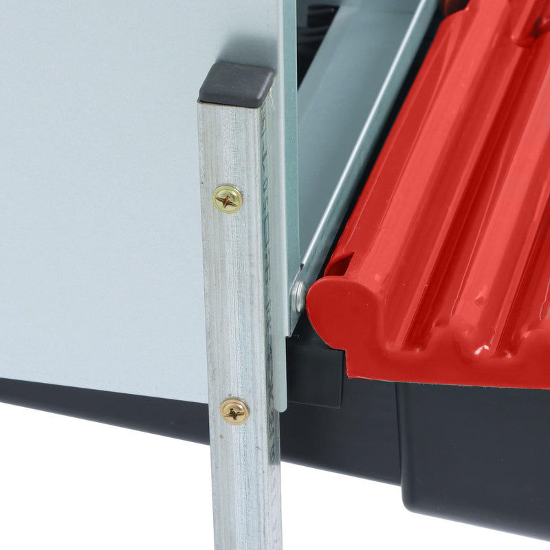 DURAFORCE Red 3 Holes Chicken Ducks Eggs Nesting Boxes With Metal Legs Chicken Laying Box
