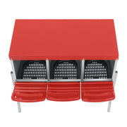 DURAFORCE Red 3 Holes Chicken Ducks Eggs Nesting Boxes With Metal Legs Chicken Laying Box