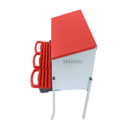 DURAFORCE Red 3 Holes Chicken Ducks Eggs Nesting Boxes With Metal Legs Chicken Laying Box