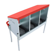 DURAFORCE Red 3 Holes Chicken Ducks Eggs Nesting Boxes With Metal Legs Chicken Laying Box