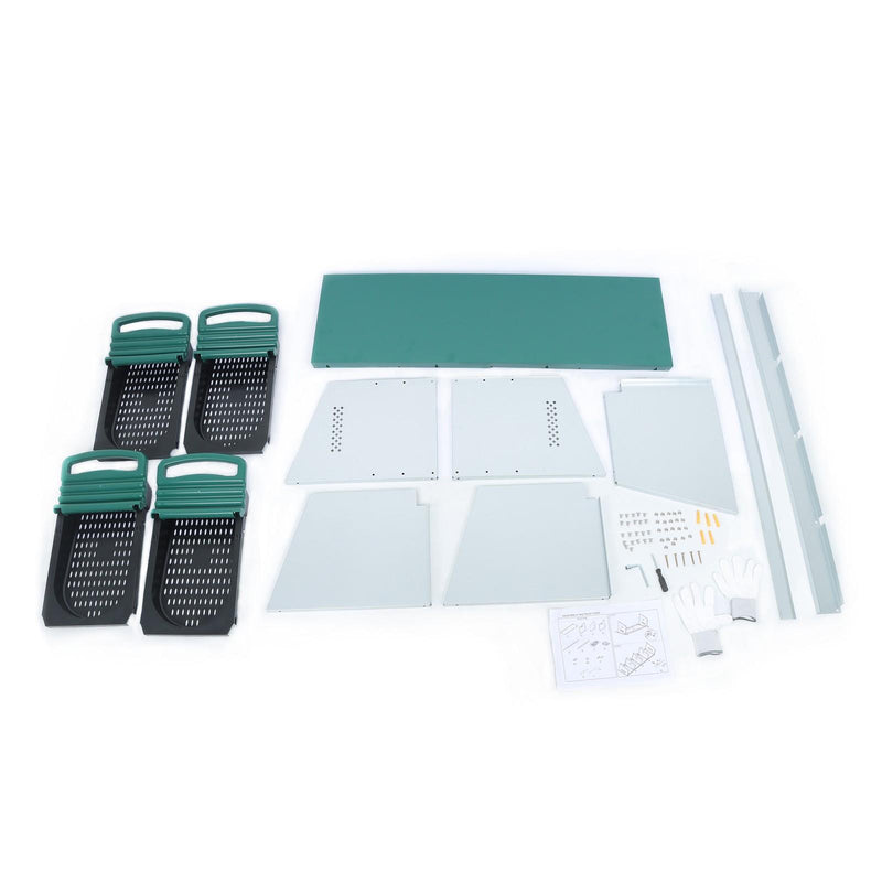 DURAFORCE New Rollout Egg Collection 4 Hole Chicken Nest Box Hen Lay Nest Box Coop Green