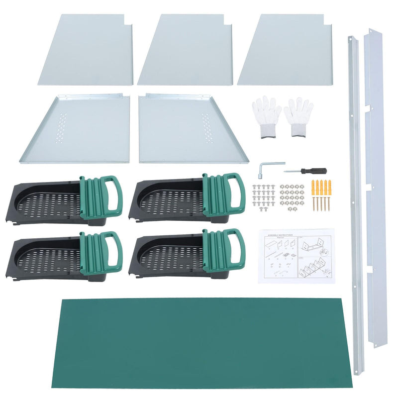DURAFORCE New Rollout Egg Collection 4 Hole Chicken Nest Box Hen Lay Nest Box Coop Green