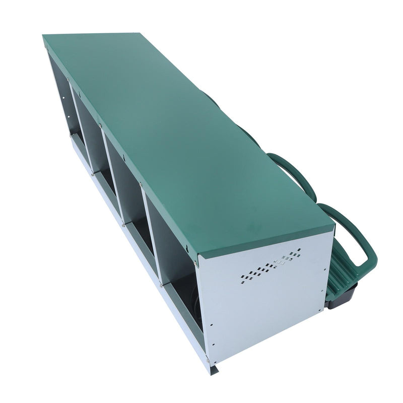 DURAFORCE New Rollout Egg Collection 4 Hole Chicken Nest Box Hen Lay Nest Box Coop Green