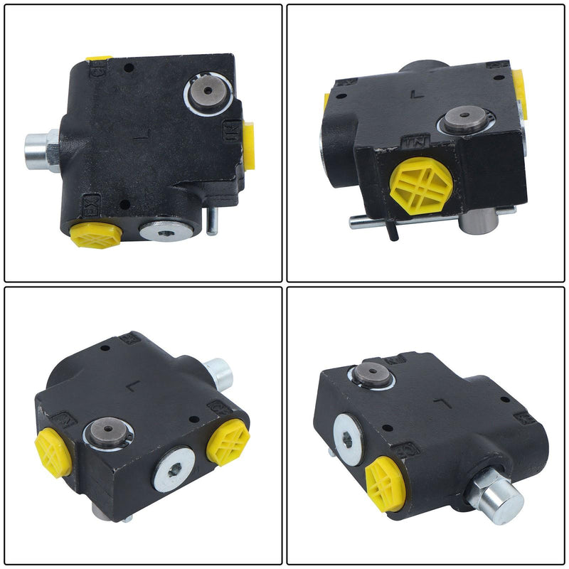 DURAFORCE 3/4" NPT Hydraulic Adjustable Variable Flow Control Valve w/ Relief 0-30 GPM