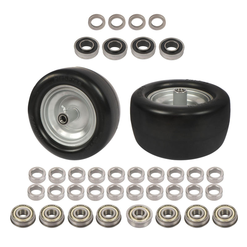 DURAFORCE 11x6.00-5 Flat Free Tire And Wheel Solid Rubbe For Riding Lawn Mower Tires 2Pack