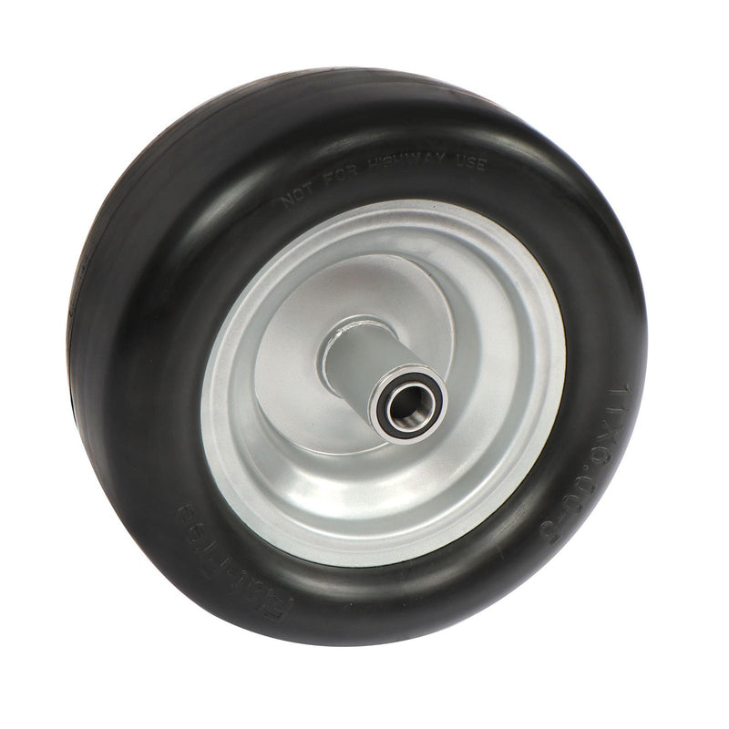 DURAFORCE 11x6.00-5 Flat Free Tire And Wheel Solid Rubbe For Riding Lawn Mower Tires 2Pack