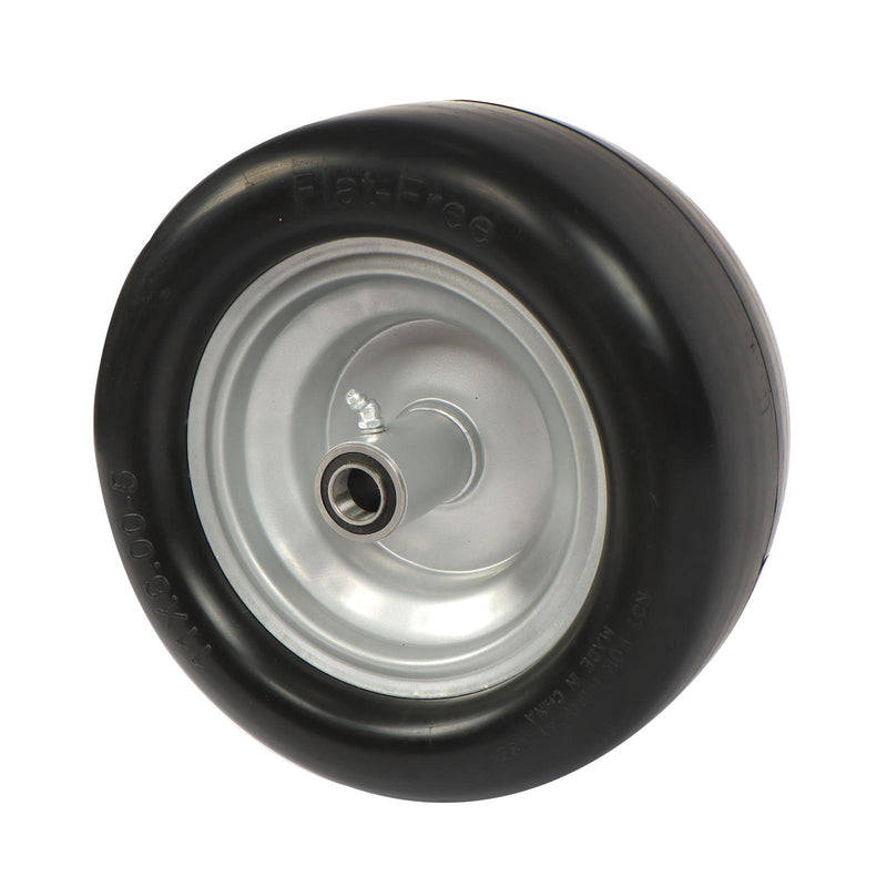DURAFORCE 11x6.00-5 Flat Free Tire And Wheel Solid Rubbe For Riding Lawn Mower Tires 2Pack