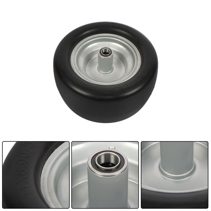 DURAFORCE 11x6.00-5 Flat Free Tire And Wheel Solid Rubbe For Riding Lawn Mower Tires 2Pack