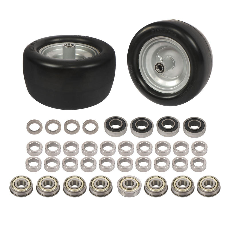DURAFORCE 11x6.00-5 Flat Free Tire And Wheel Solid Rubbe For Riding Lawn Mower Tires 2Pack