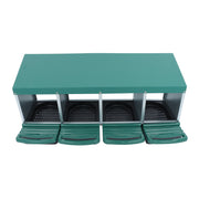 DURAFORCE 4 Hole Chicken Nesting Boxes Metal Chicken Egg Laying Box with Perch