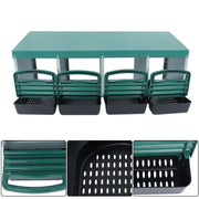 DURAFORCE 4 Hole Chicken Nesting Boxes Metal Chicken Egg Laying Box with Perch