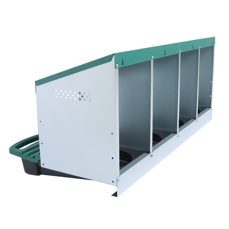 DURAFORCE 4 Hole Chicken Nesting Boxes Metal Chicken Egg Laying Box with Perch