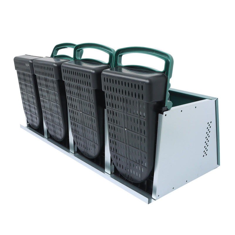 DURAFORCE 4 Hole Chicken Nesting Boxes Metal Chicken Egg Laying Box with Perch