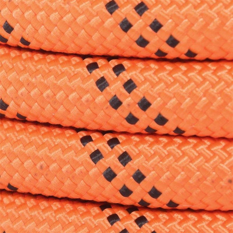 DURAFORCE 1/2"×220' 48 Strands Polyester Braided Arborist Rope For Tree Work Orange &Black