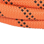 DURAFORCE 1/2"×220' 48 Strands Polyester Braided Arborist Rope For Tree Work Orange &Black